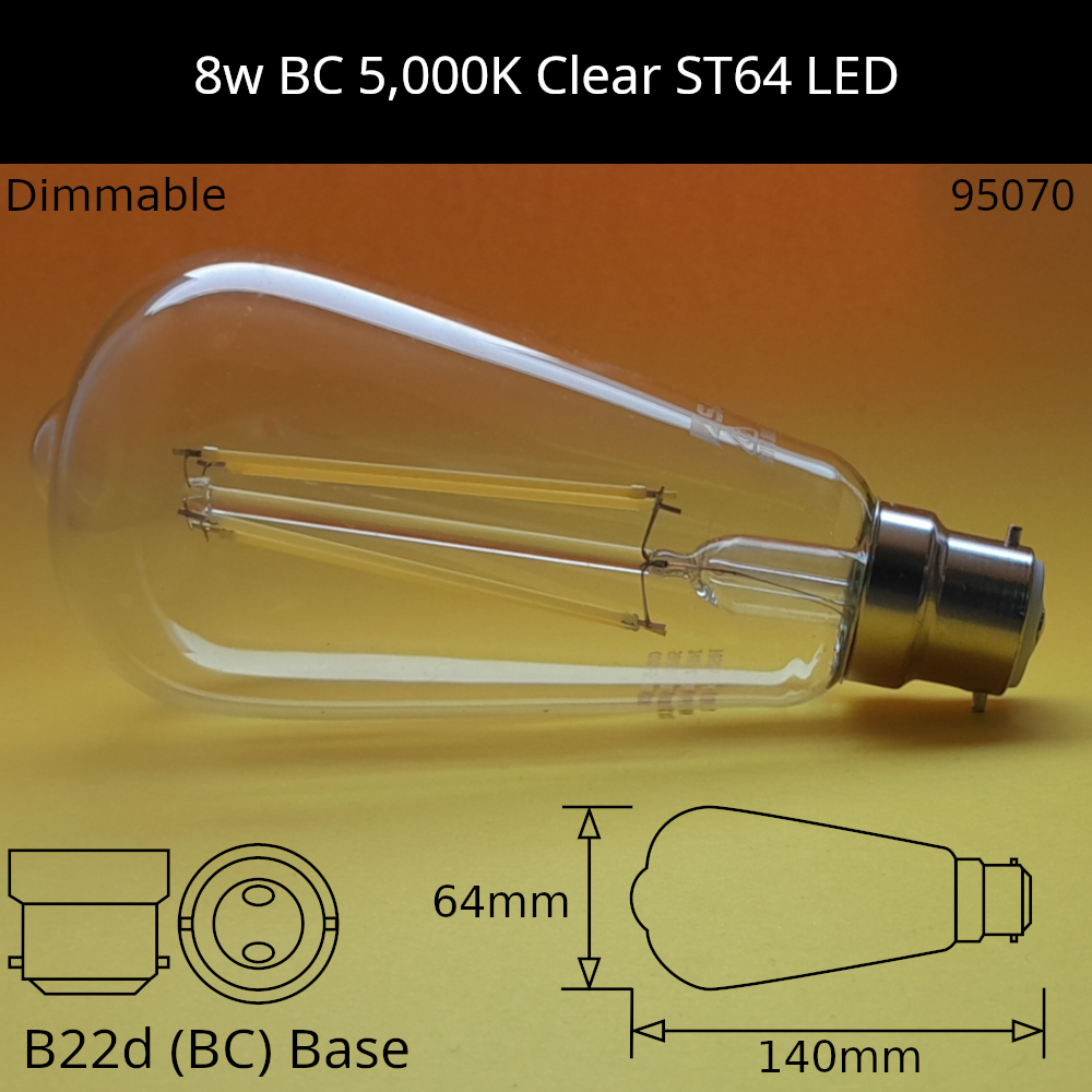 LED ST64 Clear Filament