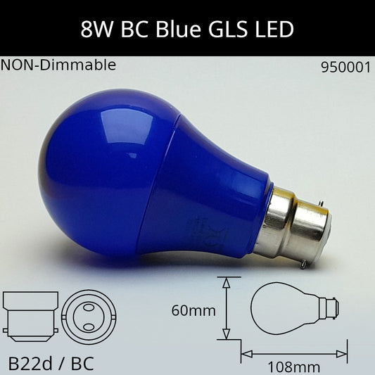 B22D (BC) / Blue - 8W