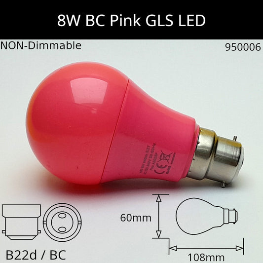 B22D (BC) / Pink - 8W