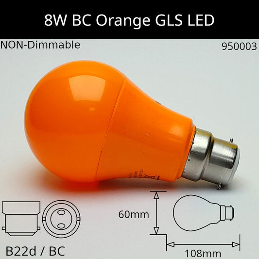 B22D (BC) / Orange - 8W
