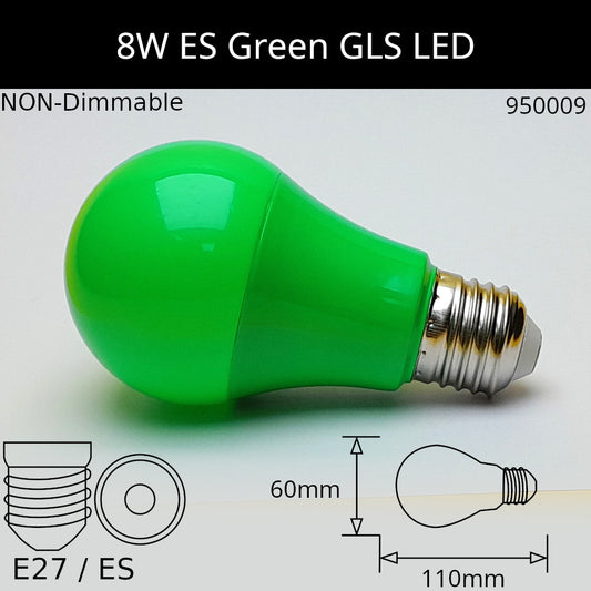 E27 (ES) / Green - 8W