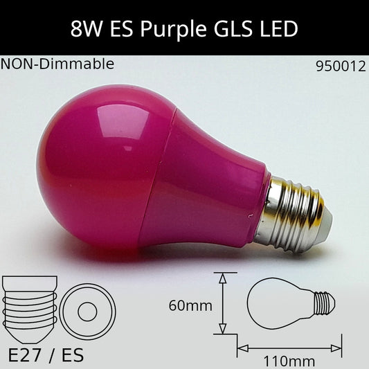E27 (ES) / Purple - 8W