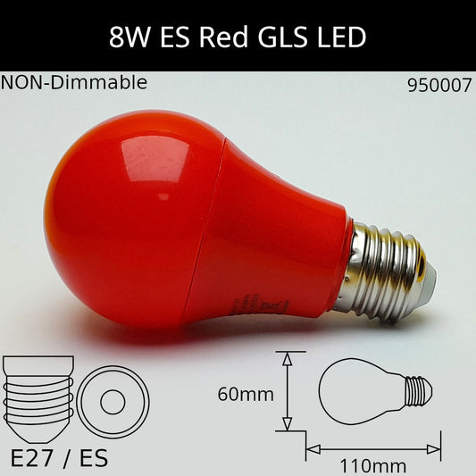 E27 (ES) / Red - 8W