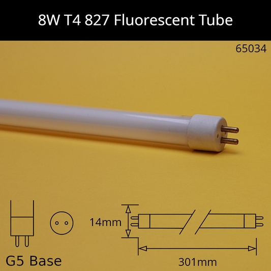 8W T4 301mm 2,700K Warm White 827 Fluorescent Tube