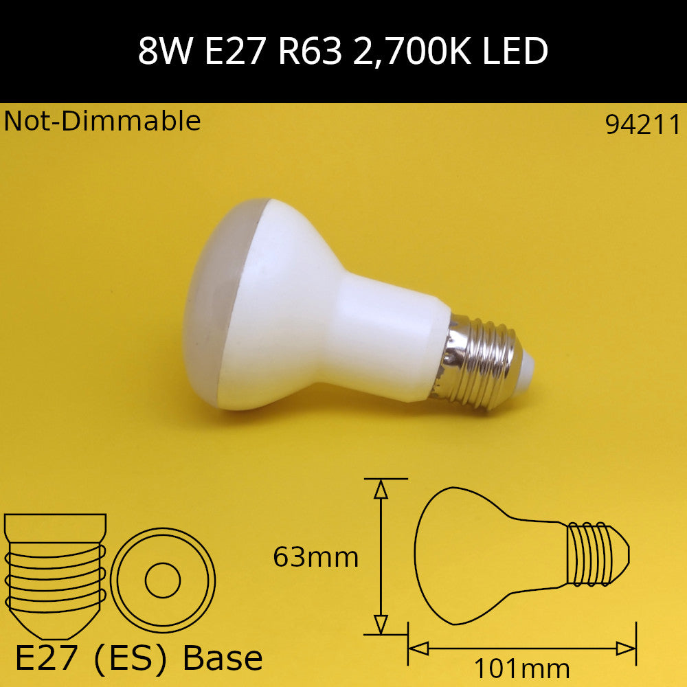 LED R63 Reflector – The Lightbulb Man