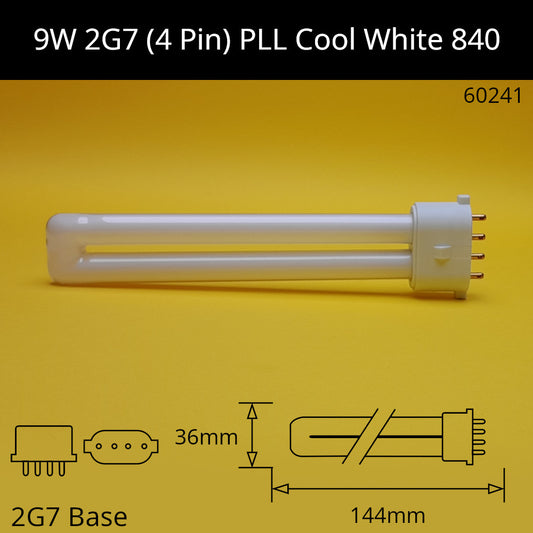 9W 2G7 (4 pin) PLL 4,000K Cool White 840 Compact Fluorescent