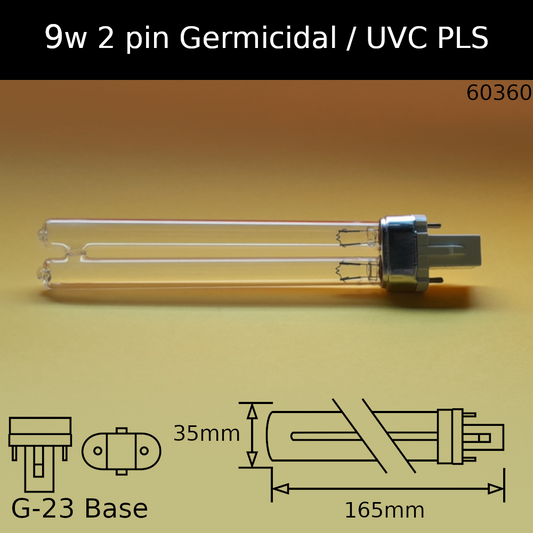9W G23 (2 Pin) PLS UVC Germicidal Fluorescent