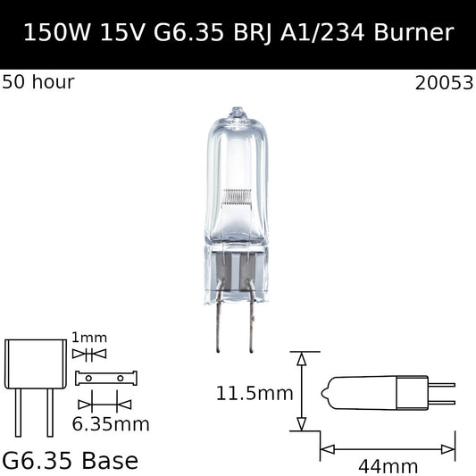 BRJ 150W 15V G6.35 A1/234 - Osram Code 64633