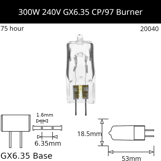 CP/97 240V 300W GX6.35 - Osram Code 64516