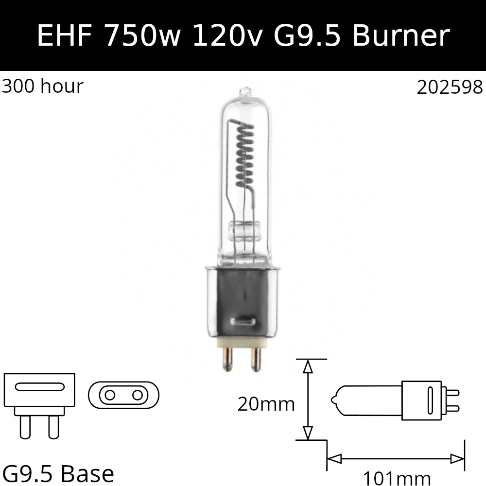 EHF 750w 120V G9.5 - Osram Code 54510