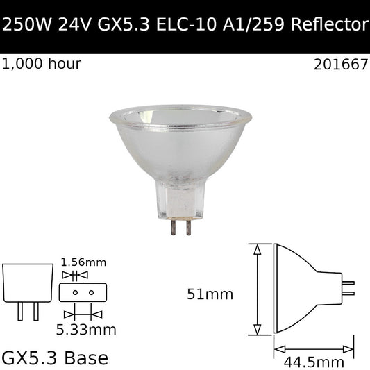ELC-10 24V 250W GX5.3 - Osram 64659
