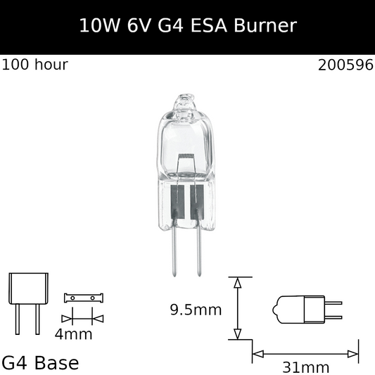 ESA 10w 6v G4 M/29 Burner - Osram Code 64225