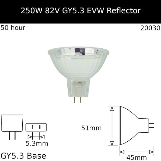 EVW 250W 82V GY5.3 - Osram Code 93505