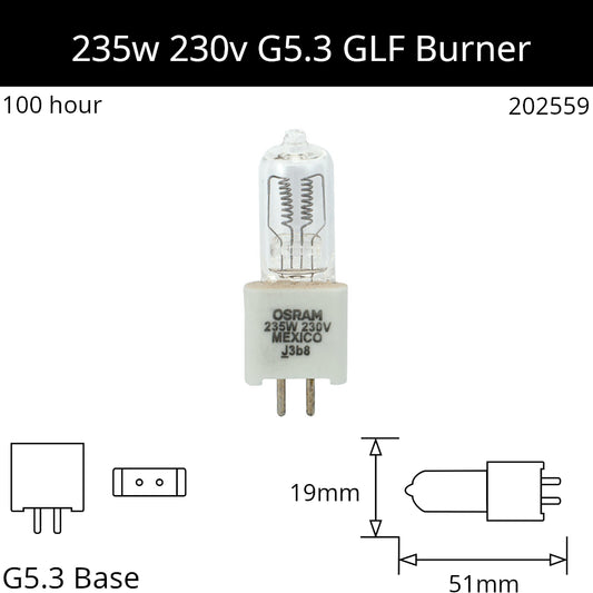 GLF 230V 235W G5.3 - Osram Code 54460