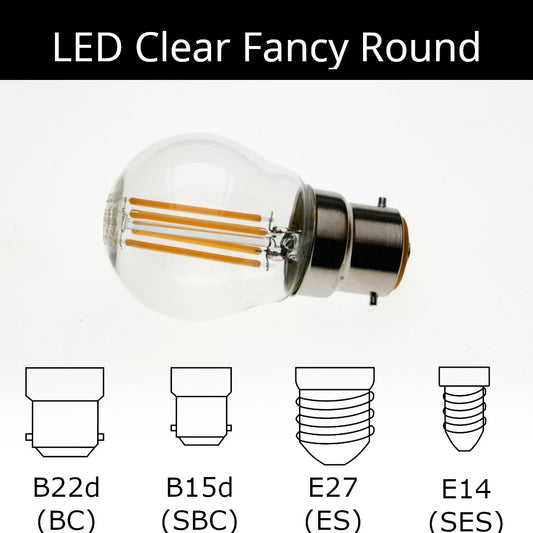 LED Clear Fancy Round