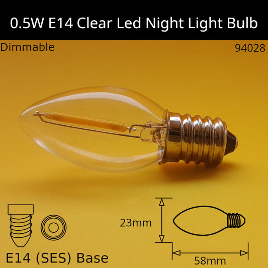 0.5w E14 230V 2,700k LED Night Light Bulb