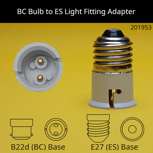 BC Bulb to ES Light Fitting Adapter (always check photo)