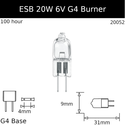 ESB 6V 20W G4 M/33 Osram code 64250