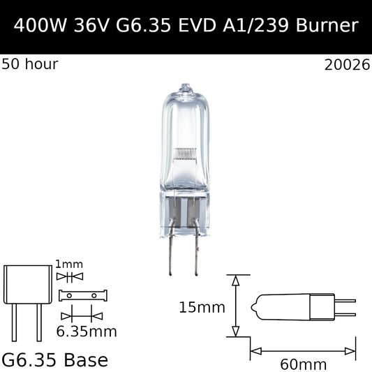 EVD 400W 36V G6.35 A1/239 Burner