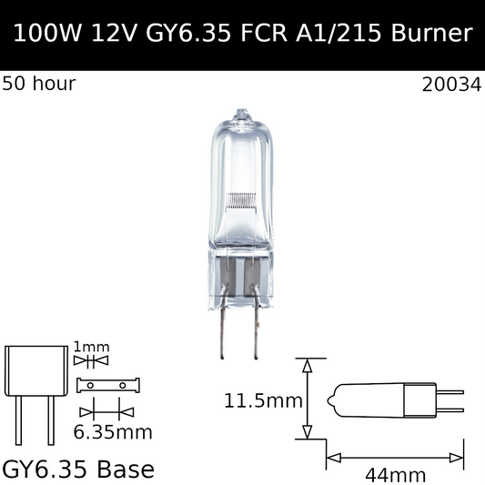 FCR 12V 100W GY6.35  A1/215 - Osram Code 64625