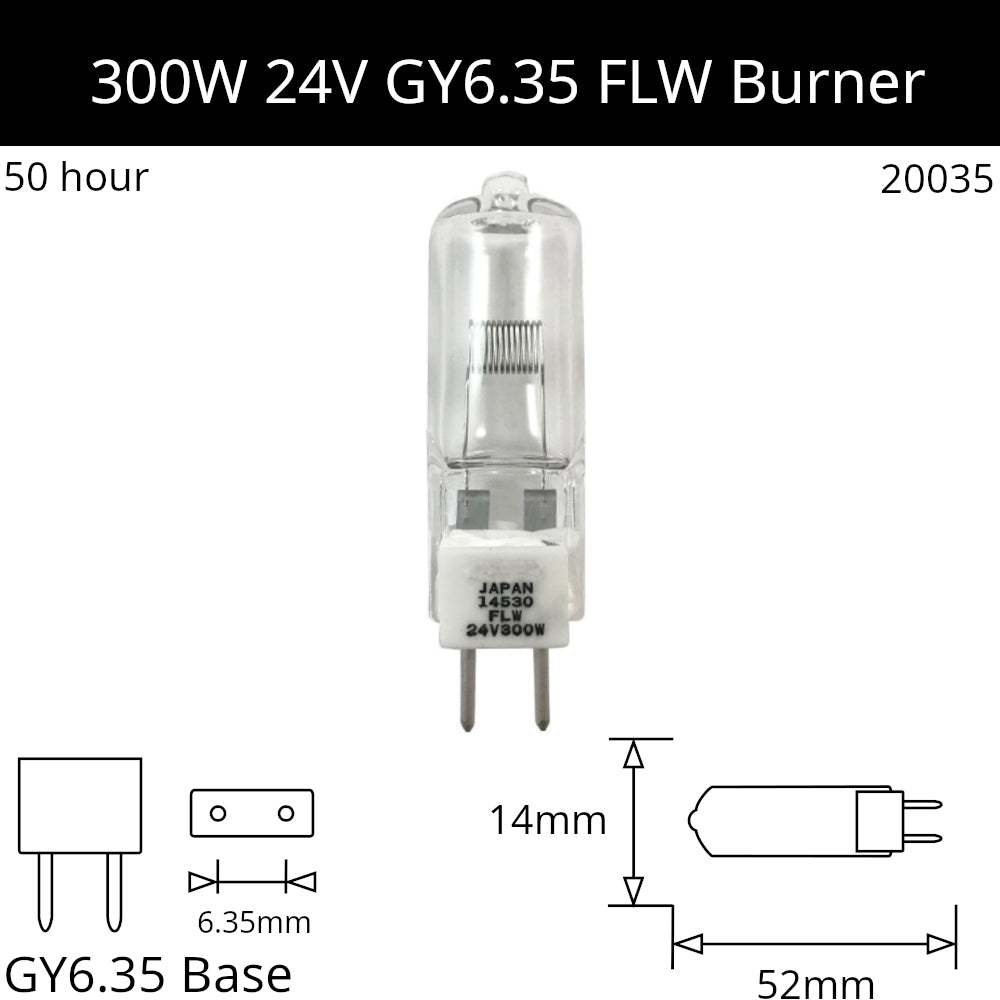 FLW 300W 24V GY6.35 - Philips code 14530