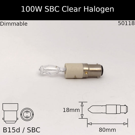 B15D (SBC) / 100W - Clear