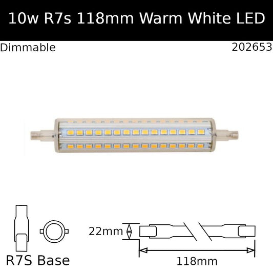 118mm / 10W - Dimmable / 3,000K - Warm White