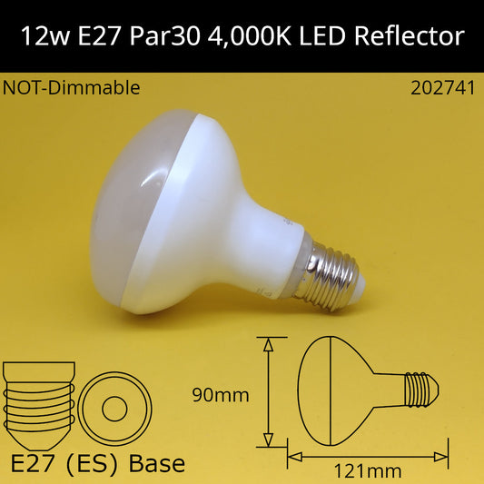 12W ES Par30/R90 Cool White 4,000K LED