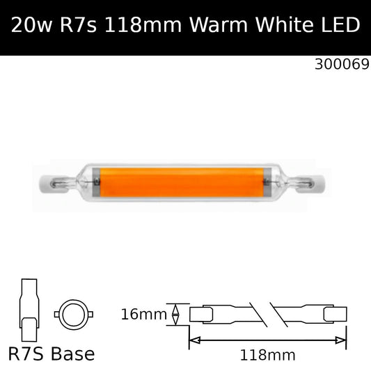 118mm / 20W - NON Dimmable / 3,000K - Warm White