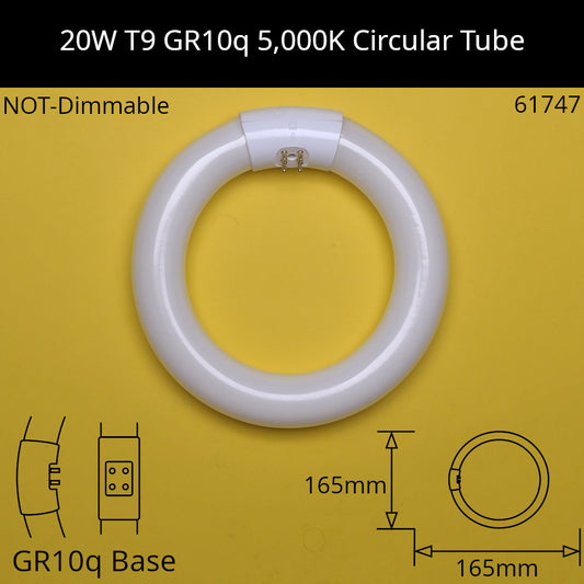 20W T9 GR10q 5,000K Neutral White 850 Circular Tube