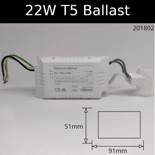 Electronic Fluorescent Ballast / 22w - T5