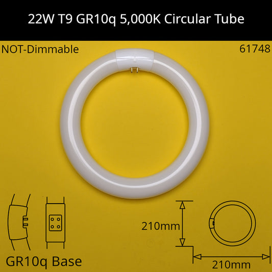 22W T9 GR10q 5,000K Neutral White 850 Circular Tube