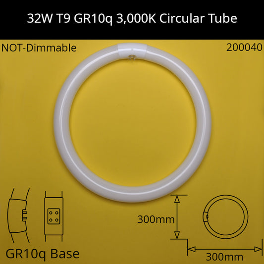 32W T9 GR10q 3,000K Warm White 830 Circular Tube