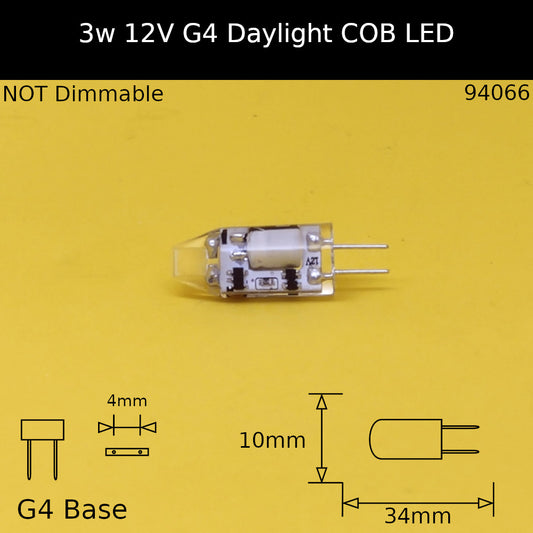 G4 / 3W - Capsule / 6500K - Daylight