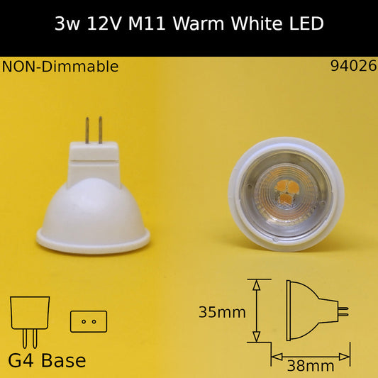 3w / 3000K - Warm White
