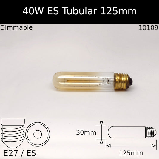 E27 (ES) / 40W - 125mm Long
