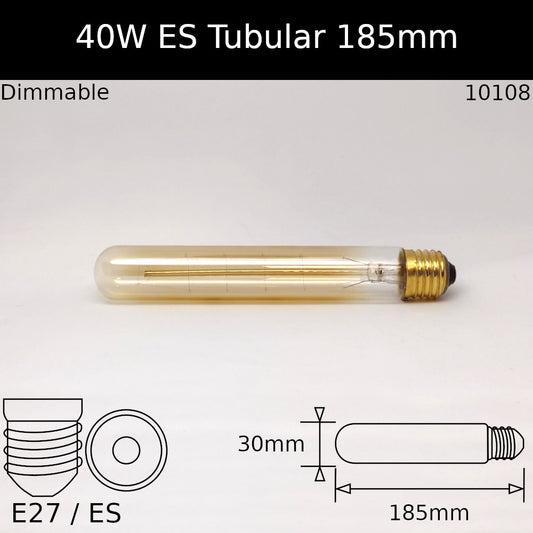 E27 (ES) / 40W - 185mm Long