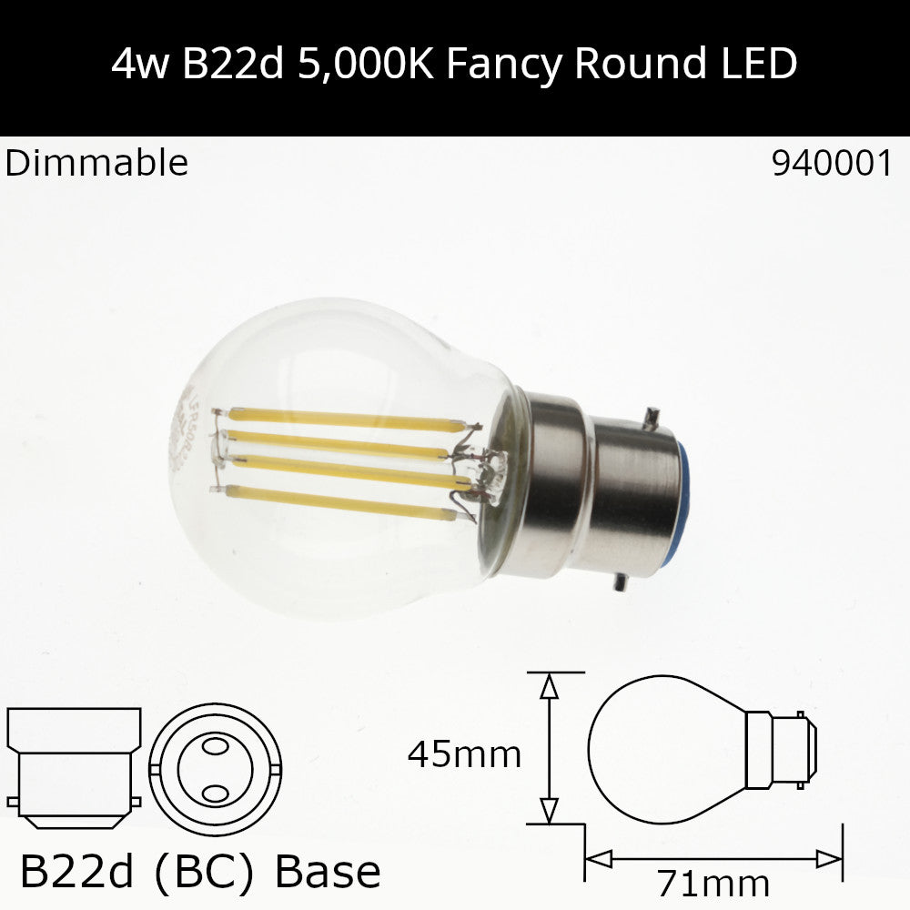 LED Filament Fancy Round