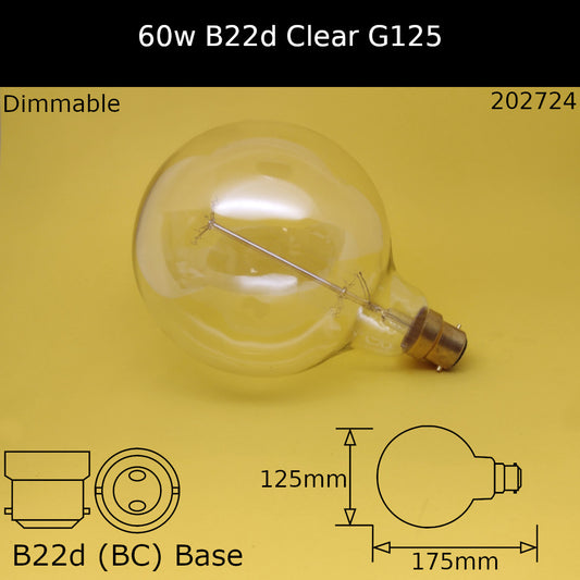 B22D (BC) / G125 Dolly / Clear