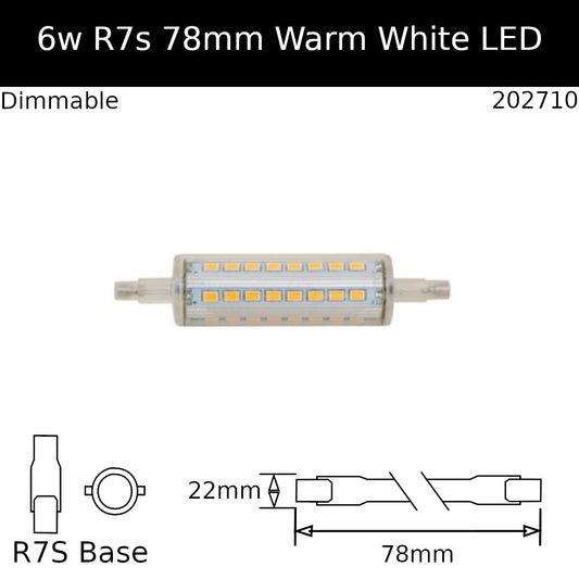 78mm / 6W - Dimmable / 3,000K - Warm White
