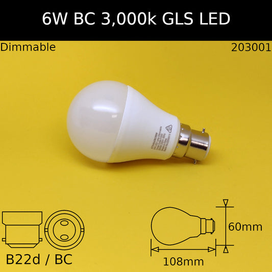 Warm White / Yes / 6W - 3000K
