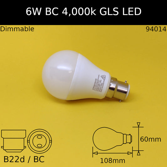 4000K - Cool White / Yes / 6W