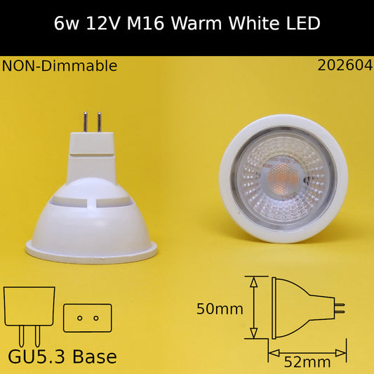 3000K - Warm White - 830 / 6W - Non Dimmable / 60