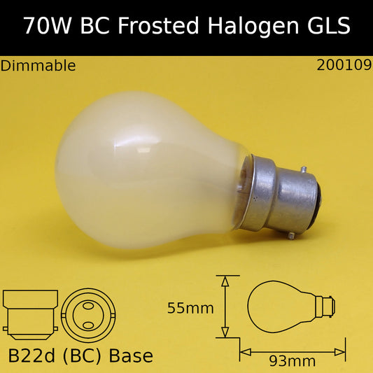 B22D (BC) / Frosted / 70w (=100w)