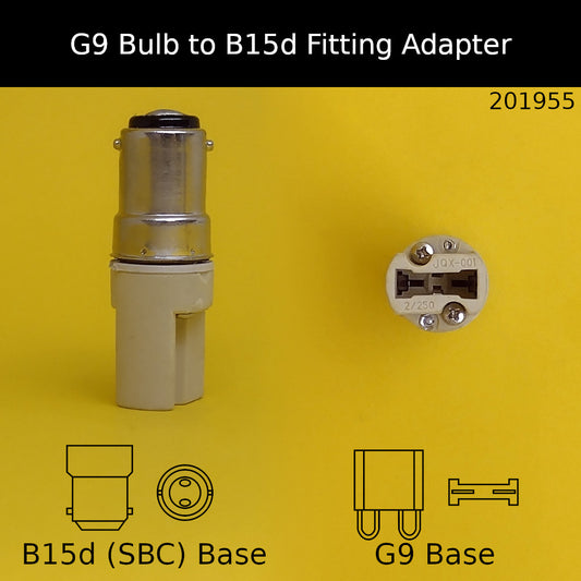 G9 Bulb to SBC Fitting Adapter (always check photo)