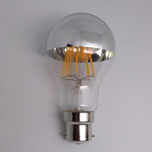 6W BC 2,200K Warm White Led Crown Silver